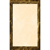8 1/2" x 14" Brown Menu Paper - Marble Border - 100/Pack