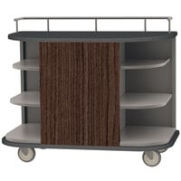 Lakeside 8715 Stainless Steel Self-Serve Full-Size Hydration Cart with 6 Corner Shelves - 47" x 26" x 38"