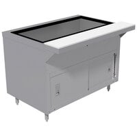 Advance Tabco HDCPU-3-DR Stainless Steel Heavy-Duty Ice-Cooled Table with Enclosed Base and Sliding Doors