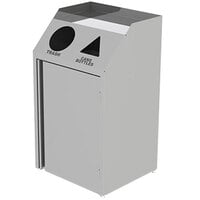 Lakeside 4312 Stainless Steel Rectangular Refuse / Recycle Station with Front Access - 26 1/2 inch x 23 1/4 inch x 45 1/2 inch