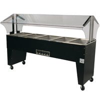 Advance Tabco B5-240-B Open Base Everyday Buffet Stainless Steel Five Pan Electric Hot Food Table - Open Well, 208/240V