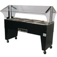 Advance Tabco B4-120-B Open Base Everyday Buffet Stainless Steel Four Pan Electric Hot Food Table - Open Well, 120V