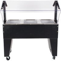 Advance Tabco B3-240-B Open Base Everyday Buffet Stainless Steel Three Pan Electric Hot Food Table - Open Well, 208/240V