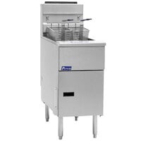 Pitco® SG14-S Liquid Propane 40-50 lb. Stainless Steel Floor Fryer - 110,000 BTU