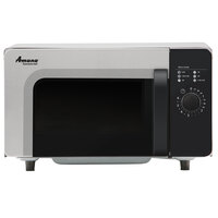 Amana RMS10DSA Stainless Steel Commercial Microwave with Dial Controls - 120V, 1000W