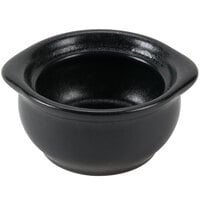 Hall China by Steelite International HL4770BFCA Foundry 8 oz. Black China Onion Soup Bowl - 12/Case