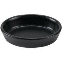 Hall China by Steelite International HL5710AFCA Foundry 10 oz. Black China Oval Baker Dish - 24/Case