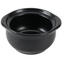 Hall China by Steelite International HL4760BFCA Foundry 12 oz. Black China Onion Soup Bowl - 12/Case