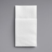 Hoffmaster 066033 15 x 17 White Quickset Linen-Like Dinner Napkin -  300/Case