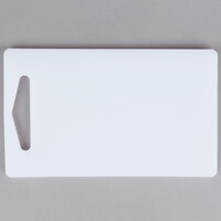 10" x 6" x 3/8" White Polyethylene Cutting Board