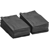 Choice 15" x 17" ReadyNap Black Pocket Fold Dinner Napkin - 50/Pack