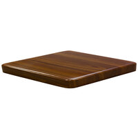 American Tables & Seating ATR3636-W Resin Super Gloss 36" Square Table Top - Walnut