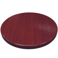 American Tables & Seating ATR48-M Resin 48 inch Round Table Top - Mahogany