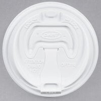 Dart OPT316 White Optima Lid with Reclosable Tab - 100/Pack