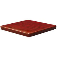 American Tables & Seating ATR3636-M Resin Super Gloss 36 inch Square Table Top - Mahogany