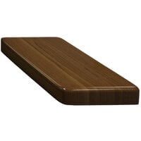 American Tables & Seating ATR3045-W Resin Super Gloss 30" x 45" Rectangle Table Top - Walnut