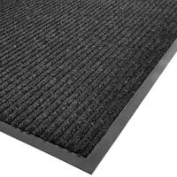 Cactus Mat 1485R-L6 6' x 60' Charcoal Needle Rib Carpet Mat Roll - 3/8 inch Thick