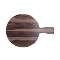 Elite Global Solutions M12RW-HW Fo Bwa 12 inch Round Hickory Wood Melamine Serving Board