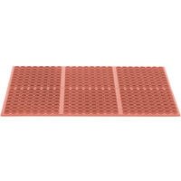 Cactus Mat 3525-R4 VIP TuffDek 3' x 2' Red Heavy-Duty Grease-Resistant Rubber Anti-Fatigue Floor Mat - 3/4 inch Thick