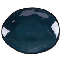 Tuxton GAN-652 TuxTrendz Artisan Night Sky 9 3/4 inch x 12 inch Ellipse China Plate - 12/Case