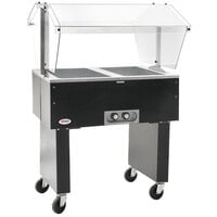 Eagle Group BPDHT2 Deluxe Service Mates Two Pan Open Well Portable Hot Food Buffet Table with Open Base - 240V, 3 Phase