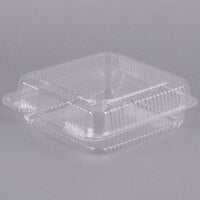 Safe-T-Fresh® Clear Plastic Hinged Sandwich Container - 7 5/16L x 4 1/8W  x 3 5/8H