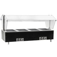 Eagle Group CDHT4 Deluxe Service Mates Four Pan Open Well Tabletop Hot Food Buffet Table with Enclosed Base - 240V, 3 Phase
