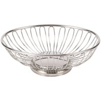 American Metalcraft OBS58 8 1/4 inch x 5 1/8 inch Oval Stainless Steel Basket