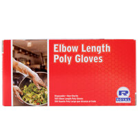 Royal Paper RDEG-100 21 1/2 inch Elbow Length Poly Glove - 100/Box