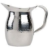 American Metalcraft HMWP64 64 oz. Hammered Finish Double Walled Bell Pitcher