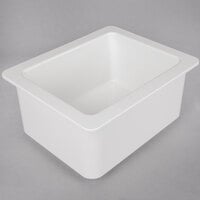 Cambro 26CF148 ColdFest 1/2 Size White ABS Plastic Food Pan - 6" Deep