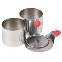 Ateco 4950 2 3/4" x 2" Stainless Steel 4-Piece Round Molding Kit