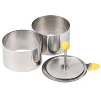 Ateco 4952 3 1/2 inch x 2 inch Stainless Steel 4-Piece Round Molding Kit