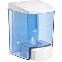 30 oz. White Bulk Soap, Sanitizer, and Lotion Dispenser (IMP 9330) - 4 1/2" x 4" x 6 1/4"