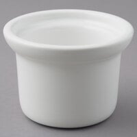 Tuxton BWS-0805 8 oz. White Petite China Marmite Soup Crock / Bowl - 12/Case
