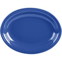 Fiesta® Dinnerware from Steelite International HL457337 Lapis 11 5/8 inch x 8 7/8 inch Oval Medium China Platter - 12/Case