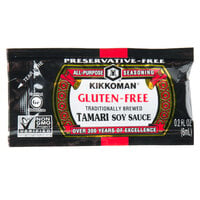 Kikkoman 6 mL Gluten-Free Preservative Free Tamari Soy Sauce - 200/Case