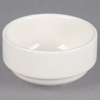Tuxton BEB-100 10 oz. Eggshell Stackable China Soup Cup - 24/Case