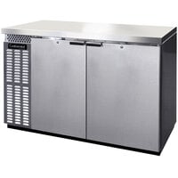 Continental Refrigerator BB50NSS 50" Stainless Steel Solid Door Back Bar Refrigerator
