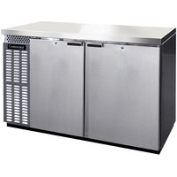 Continental Refrigerator BB59NSS 59" Stainless Steel Solid Door Back Bar Refrigerator