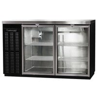 Continental Refrigerator BB50SNGD 50" Black Shallow Depth Glass Door Back Bar Refrigerator