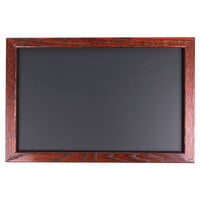 Aarco OC1218NT-B MAHOGANY 12 inch x 18 inch Mahogany Frame Black Chalk Board