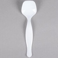 Fineline 3302-WH Platter Pleasers White Plastic 8 1/2" Serving Spoon - 144/Case