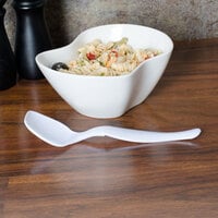 Fineline 3302-WH Platter Pleasers White Plastic 8 1/2 inch Serving Spoon - 144/Case