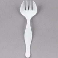 Fineline 3301-WH Platter Pleasers White Plastic 8 1/2 inch Serving Fork - 144/Case