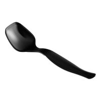 Fineline 3302-BK Platter Pleasers Black Plastic 8 1/2" Serving Spoon - 144/Case