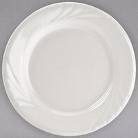 Tuxton YEA-062 Monterey 6 1/4" Eggshell Embossed Rim China Plate - 36/Case