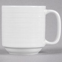 Tuxton FPM-115 Pacifica 11.5 oz. Bright White Embossed China Mug - 24/Case