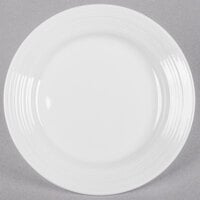 Tuxton FPA-062 Pacifica 6 1/4" Bright White Embossed China Plate - 36/Case