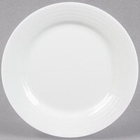 Tuxton FPA-116 Pacifica 11 3/4" Bright White Embossed China Plate - 12/Case